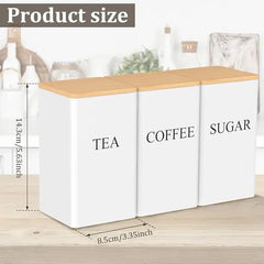3 Pcs Metal Storage Jar Set