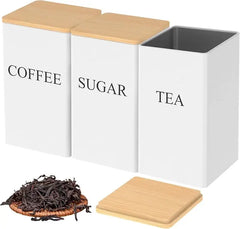 3 Pcs Metal Storage Jar Set
