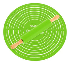 Set of Silicone Rolling Pin with Baking Sheet -Parrot