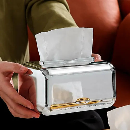 Luxury Silver Tissue Box Holder