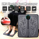 EMS Foot Massager Mat Portable Folding Feet Massage Pad USB Rechargeable