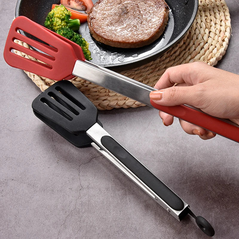 Non-Stick Silicone Stainless Steel Tong
