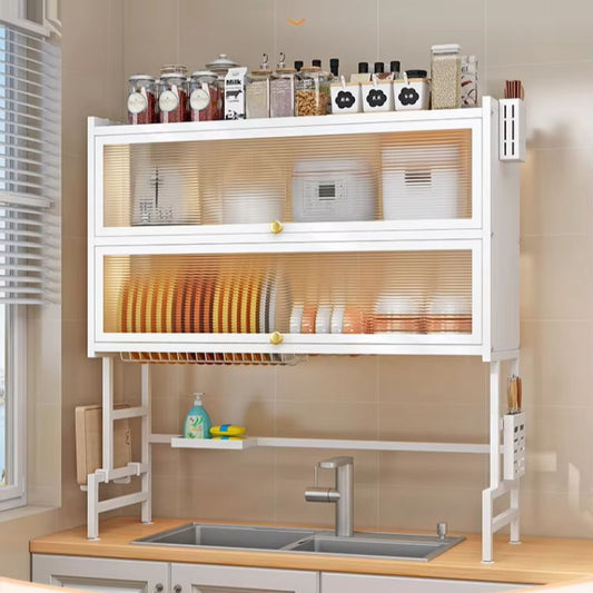 Double Cabin Over the Sink Rack-White