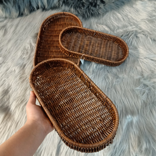3 Pc Cane basket Set (Round)