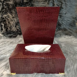 Leather DustBin+Tissue Box Set