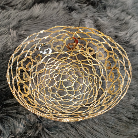Golden Fruit Serving Bowl - Round (Medium)