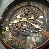 Wall Mounted Gear Clock (Brown)