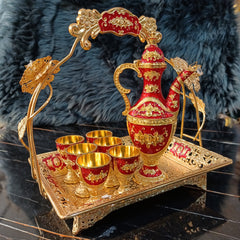 Metal Turkish Kehwa Set D2