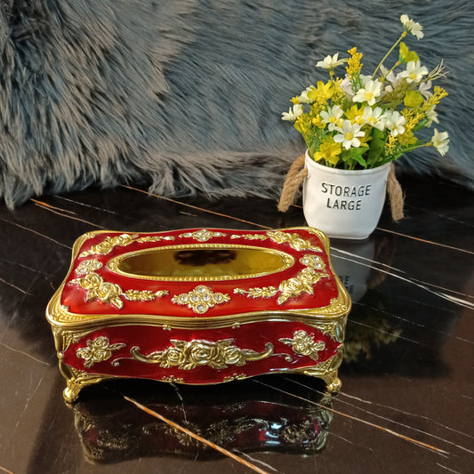 European Style Tissue Paper Box Case-Red