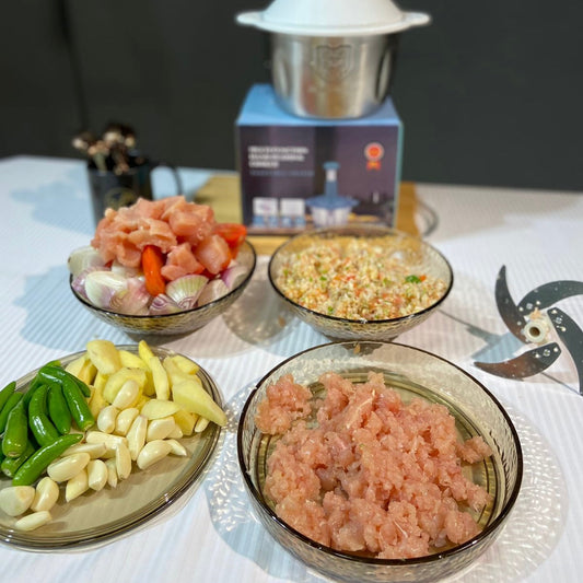 Hand Pressure Vegetable Chopper Steel Bowl 2.Liter