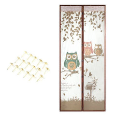 Printed Magnetic Mosquito Net -Brown