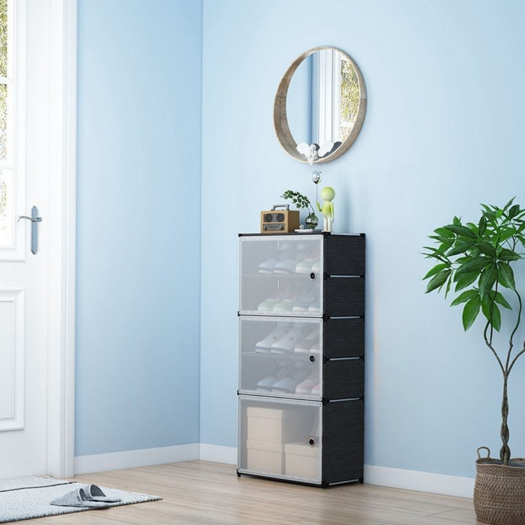 3 Door Portable Shoe Rack