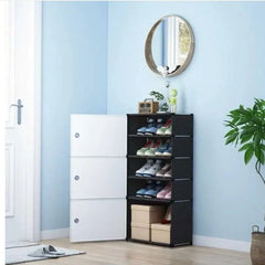 3 Door Portable Shoe Rack