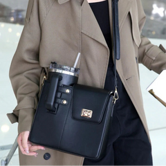 Crossbody Water Cup Storage Bag-Black