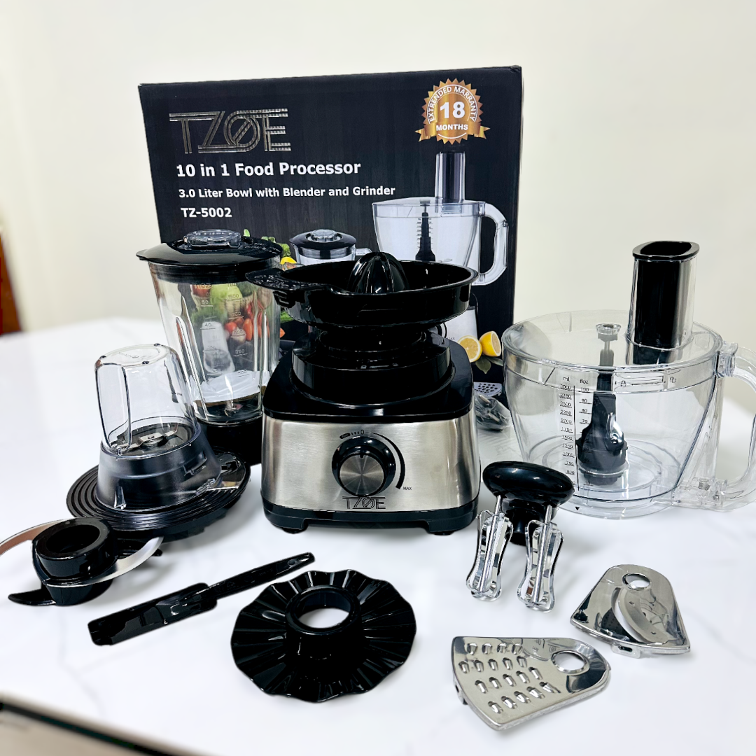TZOE 10 in 1 Food Processor