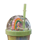 Double Layer Rainbow Straw Cup