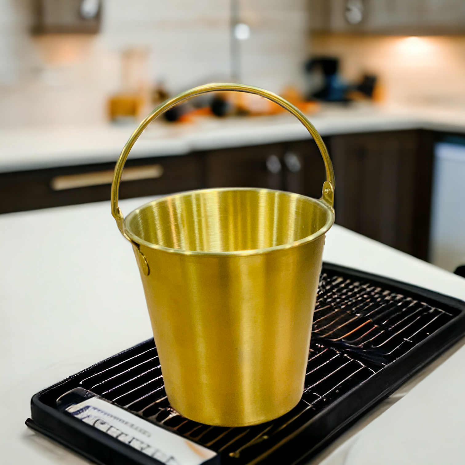 Stainless Steel Golden Ice Bucket