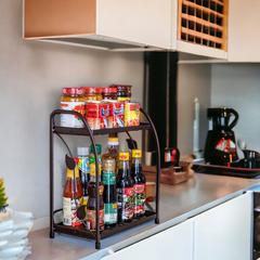 2 layer Storage Organizer Kitchen Shelf