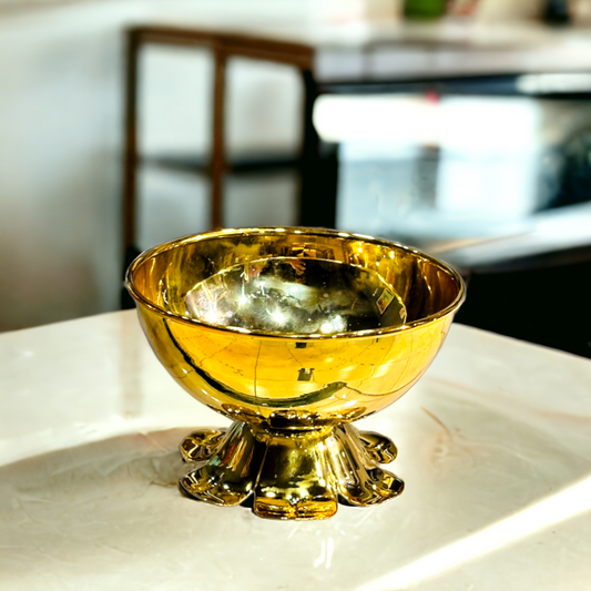 Golden Date Serving Bowl
