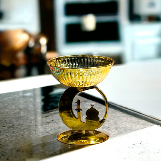 Golden Date Serving Bowl