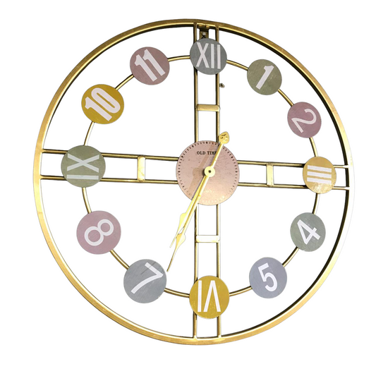 Metal Golden Wall Clock