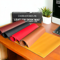 Leather Non-Slip Desk Protector Mat with Box