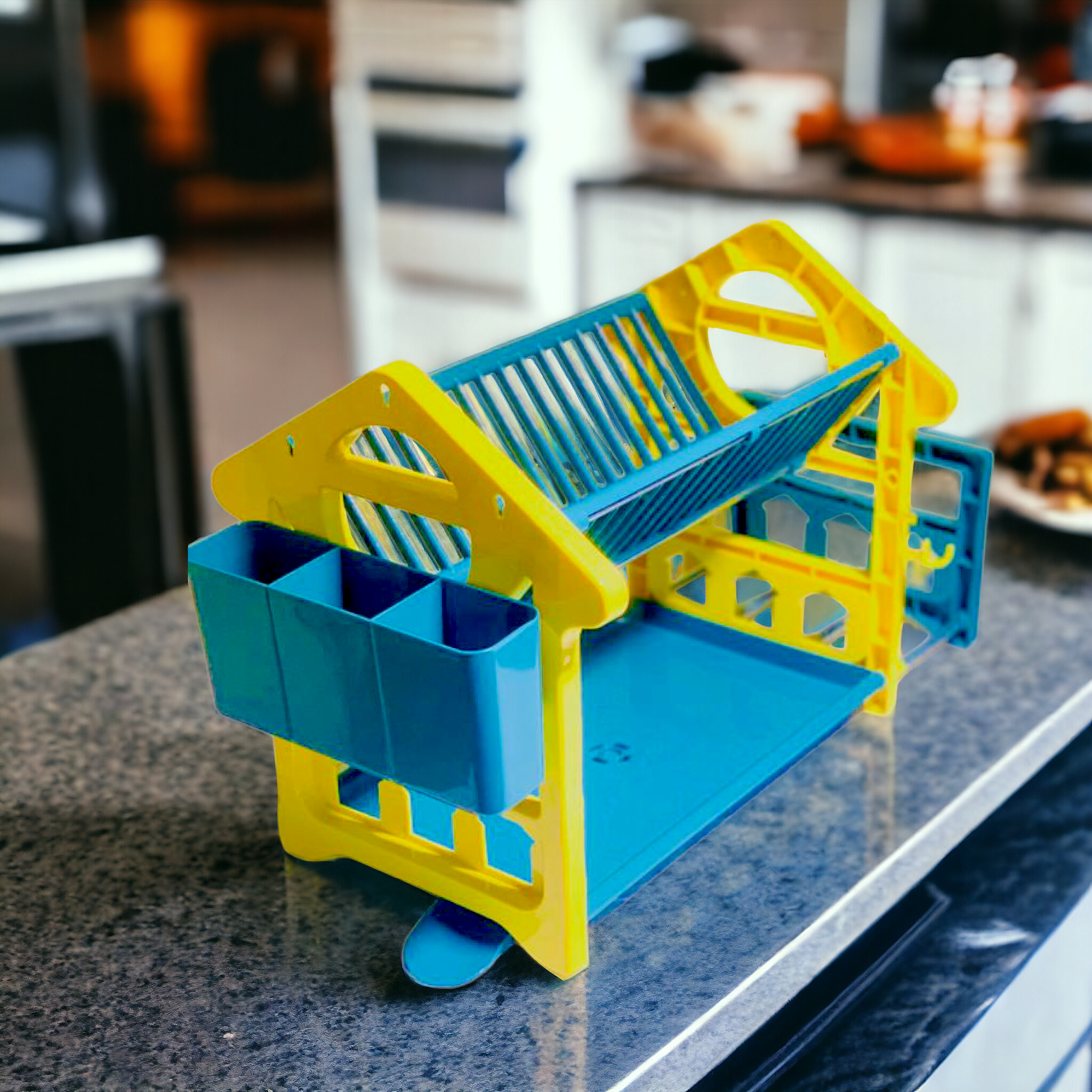 Dish Drying Rack With Utensil Holder