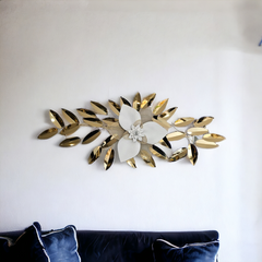 Metal White Flower Wall Hanging