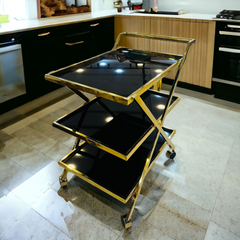 Luxury 3 Tier Metal Tea Trolley