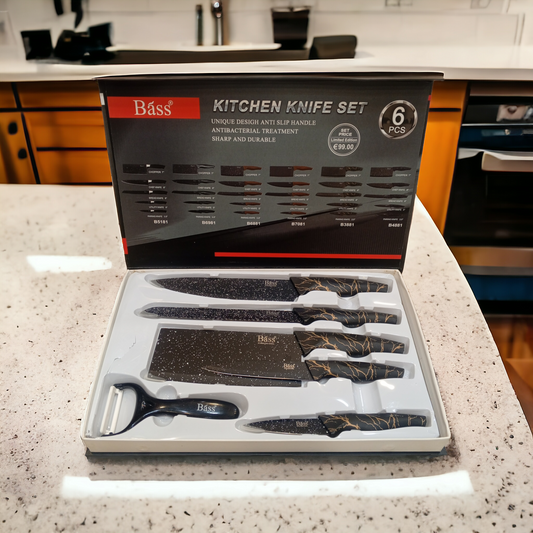 Bass 6 Pcs Stainless Steel Knife Set-D1