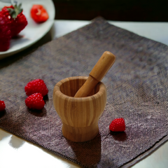 Wooden Mortar and Pestle Medium