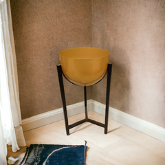 Golden Bowl Planter with Stand-Small