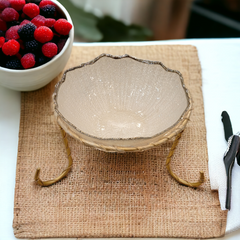 Serving Bowl with Stand-White