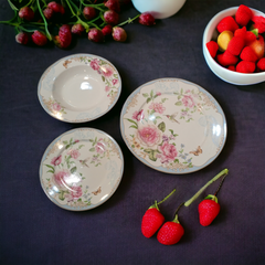 18 Pcs Ceramic Plate Set -Flowers