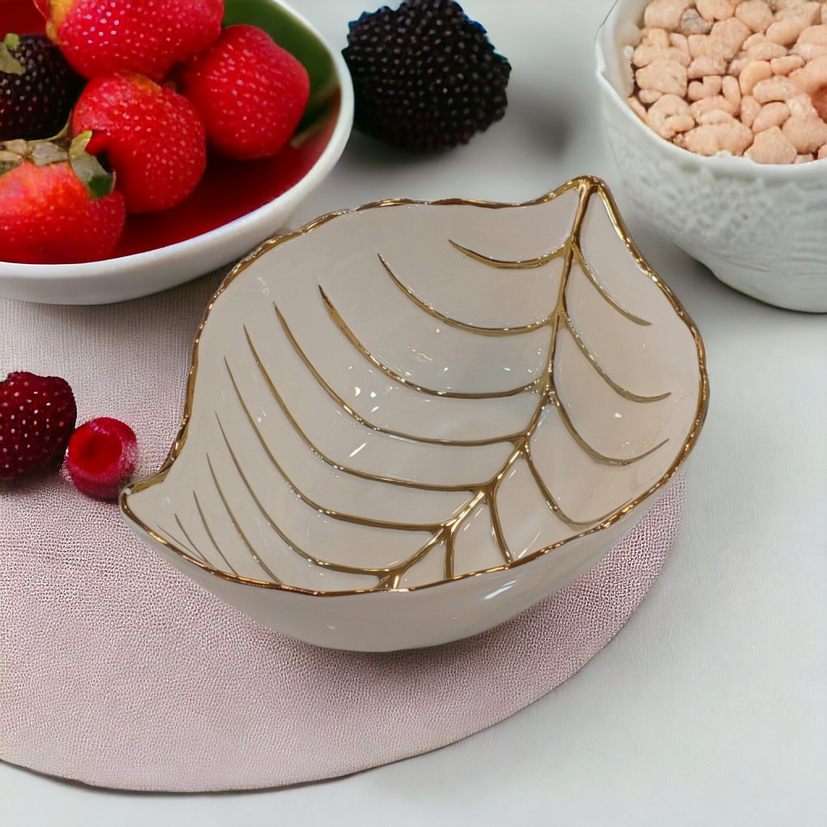 Leaf Shape Ceramic Bowl