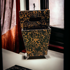 Wooden Dustbin and Tissue Box Set -D1