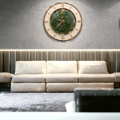 Wall Clock Golden & Green-3398