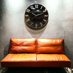 Wall Clock Black & Silver-3307