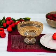 1 Pc Golden Glass Fruit Bowl-Design 2