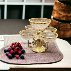 Metal Golden Dry Fruit Tray