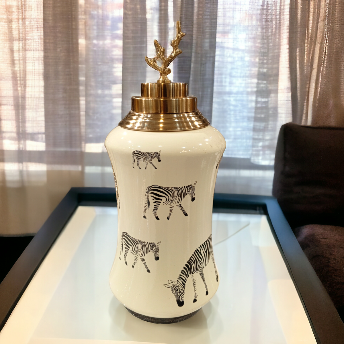 Zebra Design Candy Jar -L