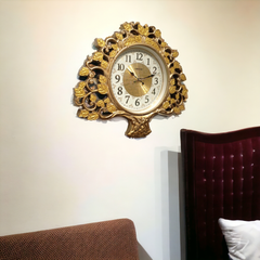 Golden Tree Wall Clock