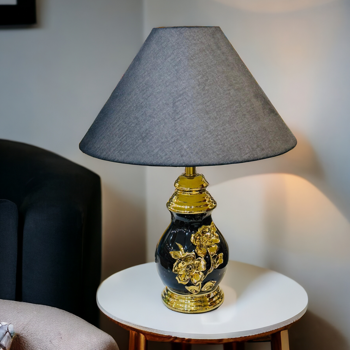 Ceramic Table Lamp-Black