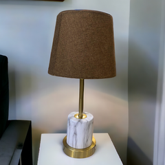 Marble Design Table Lamp-White