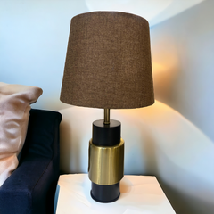 Metal Table Lamp Black Gold