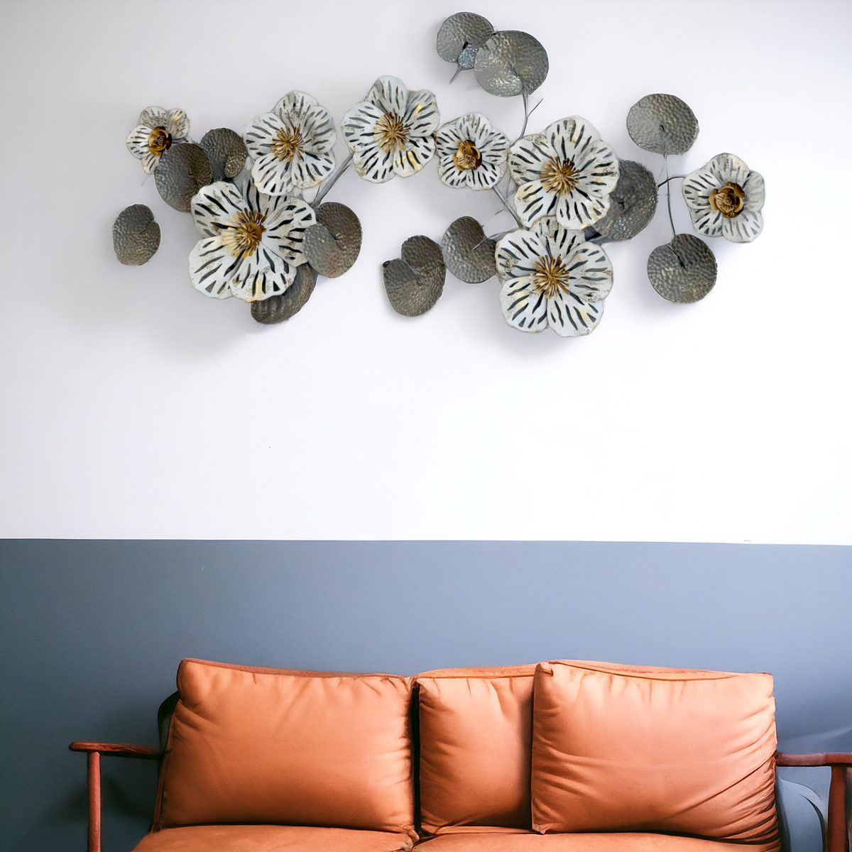 Metal Flowers Design Wall Art