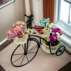 Metal Cycle Design Flower Pot