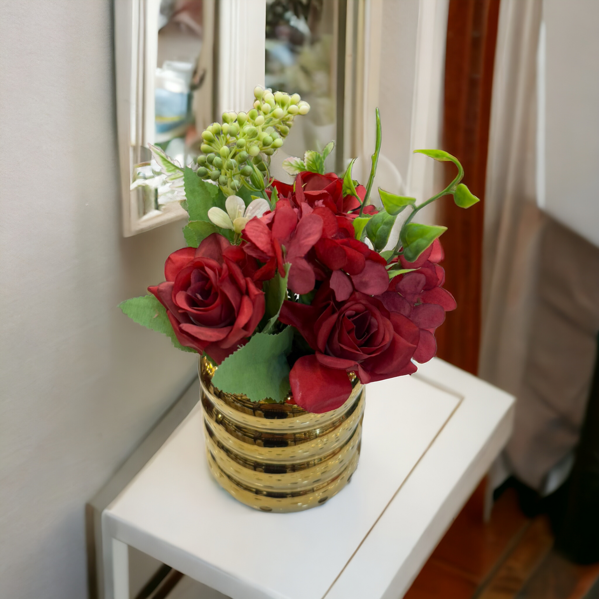 Artificial Flower Plant with Ceramic Pot-D3