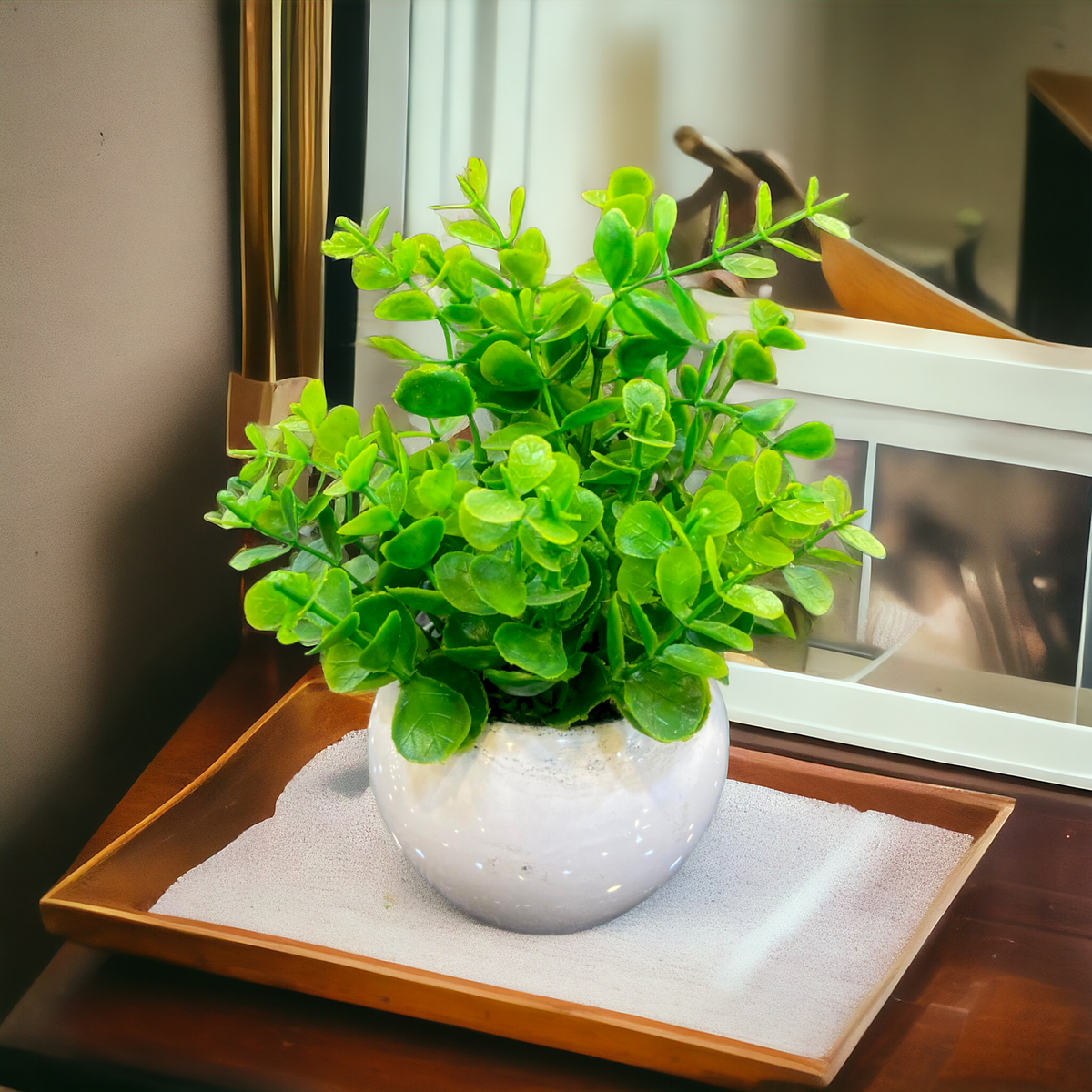 Artificial Small Plant With Ceramic Pot-D8