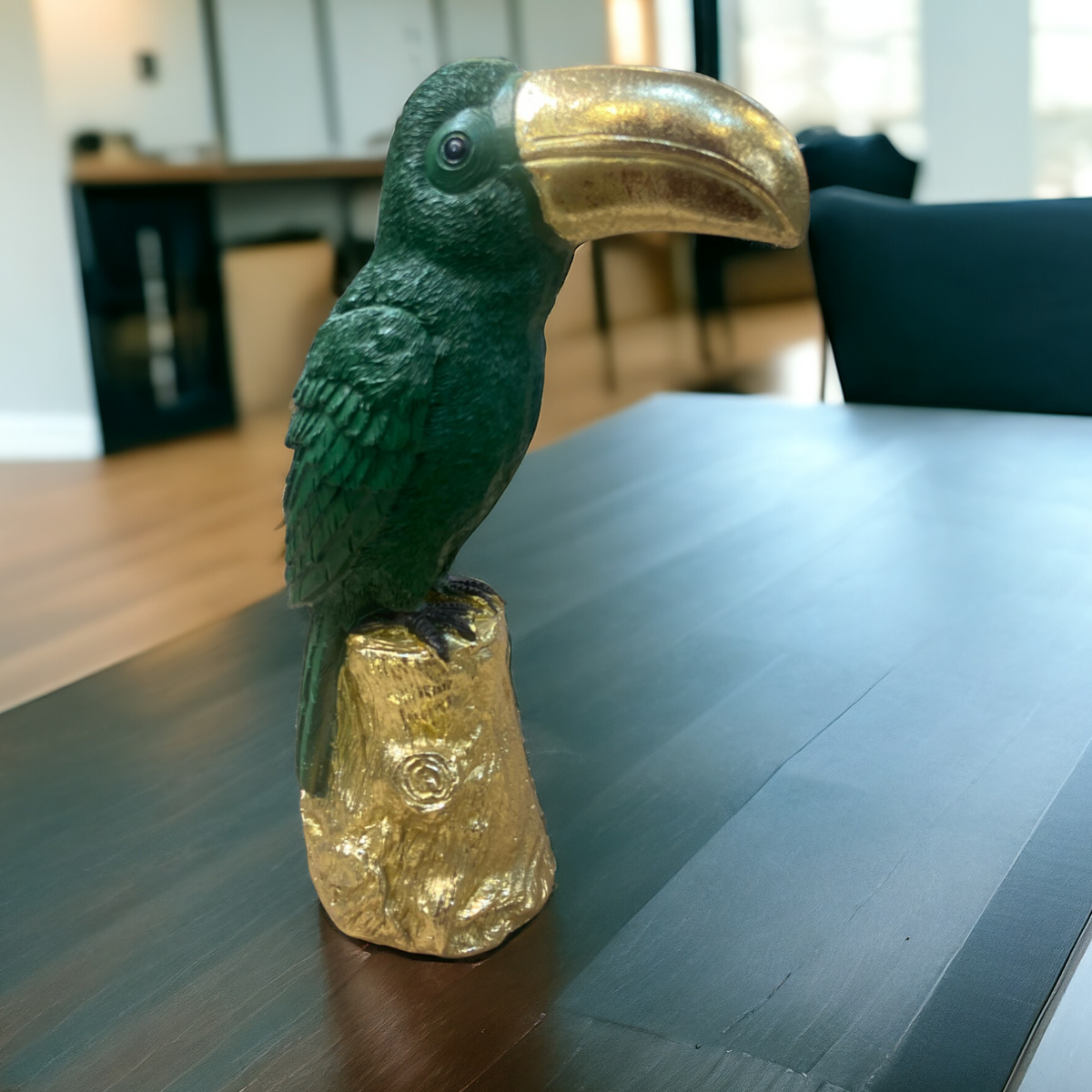 Resin Statue Bird Green